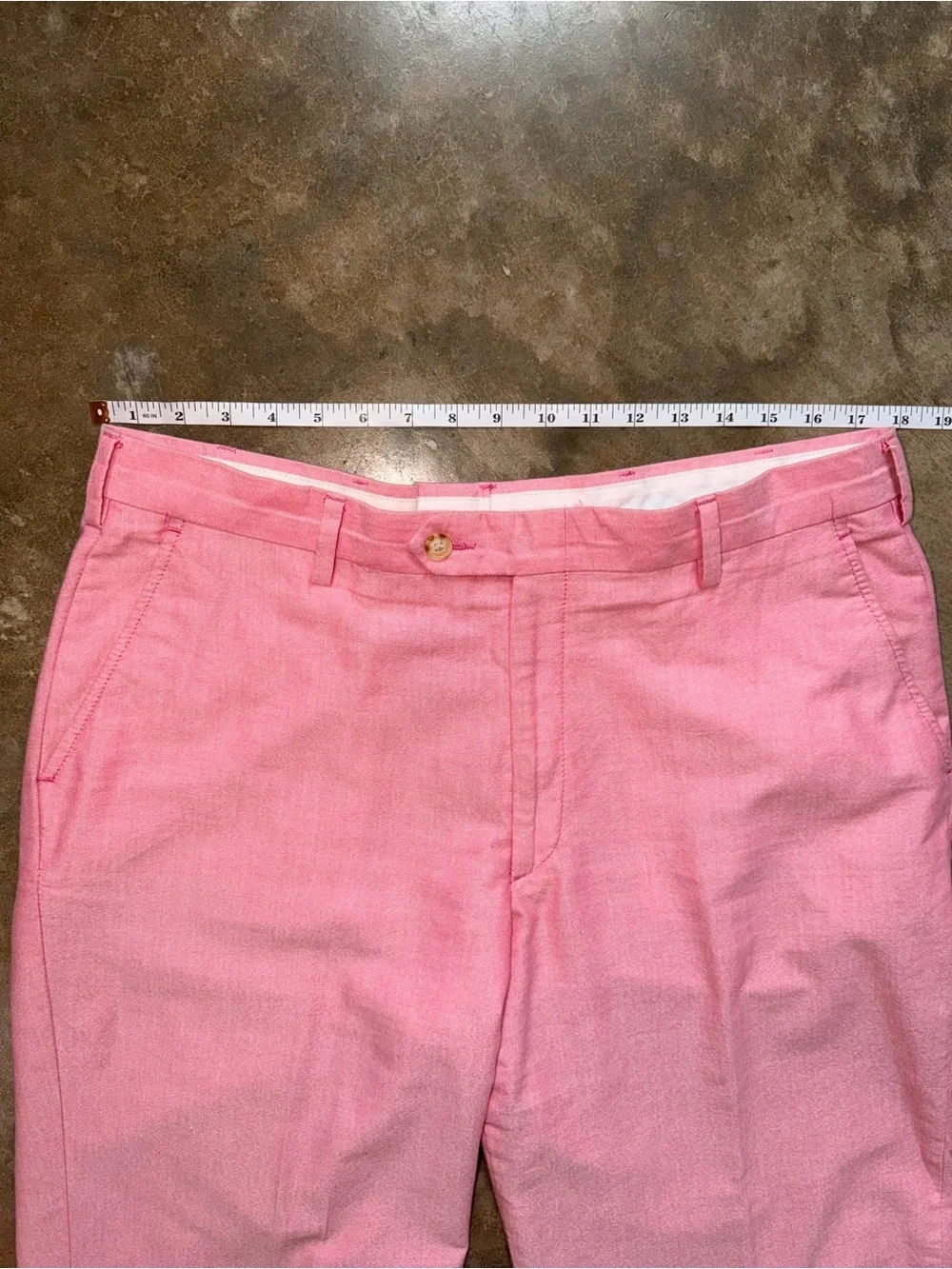 Men Tailored Pastel Pink Chino Trousers Pants Cuff